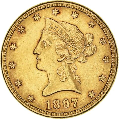 [#972834] Coin, United States, Coronet Head, $10, Eagle, 1897, U.S. Mint, Philad Cover