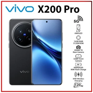 (New) VIVO X200 Pro 5G 16GB+512GB BLACK Dual SIM Unlocked Android Mobile Phone - Picture 1 of 6