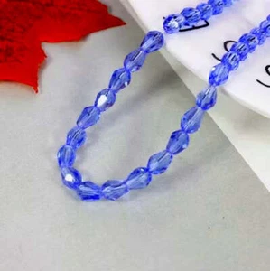 7x5mm Faceted Crystal Drop Beads - Picture 1 of 20