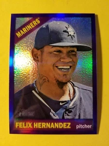 FELIX HERNANDEZ (SP) PURPLE REFRACTOR #THC-462 MARINERS * 2015 TOPPS HERITAGE - Bild 1 von 3