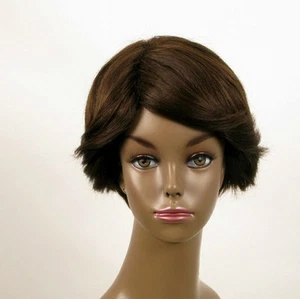Perruque afro femme 100% cheveux naturel châtain ref WHIT 02/6 - Picture 1 of 9