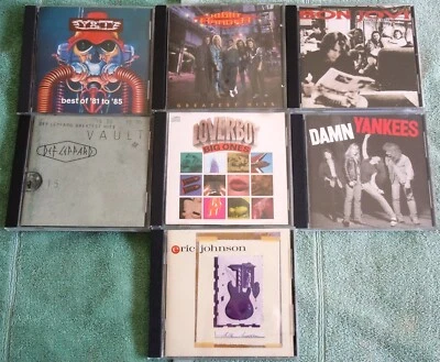 Rock 7 CD Lot Y&T Bon Jovi Damn Yankees Def Leppard Loverboy Night Ranger NM EXC - Image 1 of 4