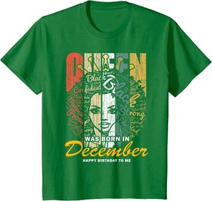 December Birthday Queen Was Born In December Black Youth Unisex T-shirt - Picture 1 of 7