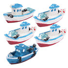 Mini Glas Segelboot Ornamente - 5 Stck. nautisches Thema Schreibtisch Dekor (zufälliger Stil)