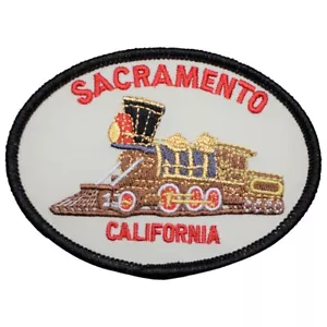 Sacramento Patch - California, Steam Train, Railroad Museum Badge 3.5" (Iron on) - Picture 1 of 1
