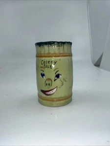 Scuotitore spezie da cucina sale sedano ceramica antropomorfa vintage - Foto 1 di 4