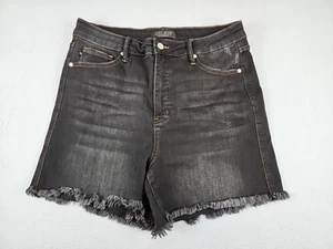 Judy Blue Size XL 31" Waist Black High Waist Tummy Control Denim Shorts NWT - Picture 1 of 8