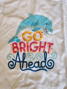 Girl Scout T-Shirt dolphin Go Bright Ahead Adult XL Little Brownie Baker  - Picture 1 of 5