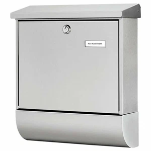 Burg Wächter Buzón Amrum Set con Rollo de Periódico, Acero Inoxidable - Imagen 1 de 6