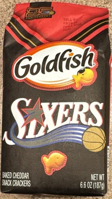Philly Sixers Limited to 2000 SGA Goldfish Cheddar Cheese Crackers 6.6 oz Bag - Image 1 of 4