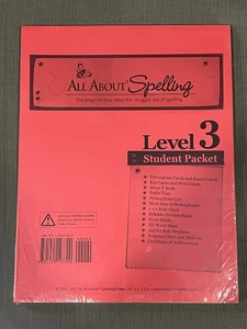 All About Spelling Level 3 (Additional Student Pack) - Loose Leaf - New Sealed - Picture 1 of 2
