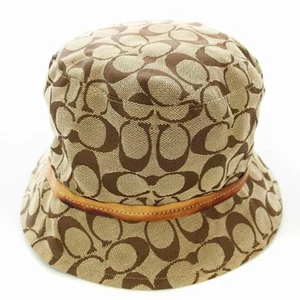 Sombrero de cubo Coach Signature de lona M beige marrón/G para mujer - Imagen 1 de 10