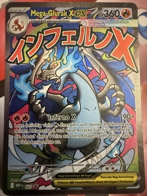 Mega Glurak X EX MEP 023 Promo Fatale Flammen Deutsch Ultra Premium Pokémon - Bild 1 von 4