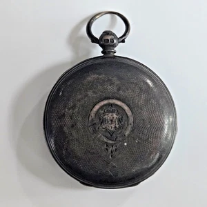 Silver Pocket Full Hunter Watch Fob Solid Silver Antique Hallmarked - Picture 1 of 7