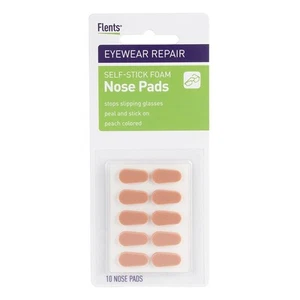 Flents Nasenpolster selbstklebend Schaumstopps Rutschgläser Pfirsichfarbenpad 10ct - Bild 1 von 5