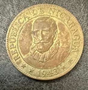 1943 nicaragua 10 centavos - Picture 1 of 2