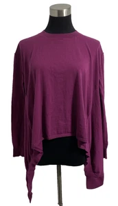 Ruti Shirt Womens XS/S Pink Cotton Spandex Stretch Sharkbite Asymmetrical Flowy - Picture 1 of 8