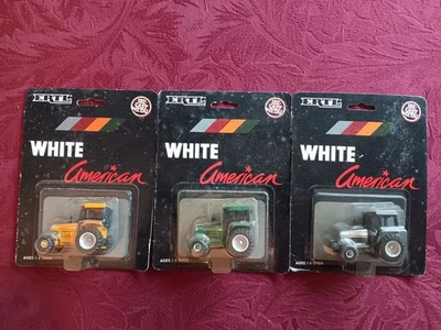 Ertl Die Cast Metal Replica 1/64 Scale White American Tractor Lot Of Three... - Image 1 of 4