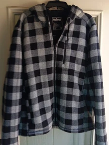 Urban Pipeline Black & Gray Plaid Jacket With Hood. Fleece Linning. - Picture 1 of 6