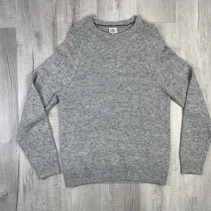 Faherty Gray Wool Sweater Men’s Medium Wool Blend Preppy Gray Sweater Chain Q - Picture 1 of 11