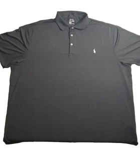 Polo Ralph Lauren Performance Shirt Stretch Golf Black White Pony Sz 3XB - Picture 1 of 11