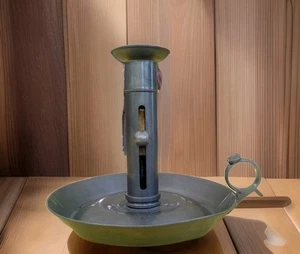 Zinn Push Up Kerzenständer Halter Kammer Stab verstellbar gemarkt Dänemark 6" - Bild 1 von 7