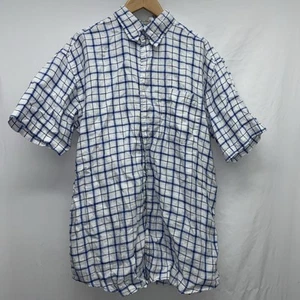 Orvis Shirt Men's Sz L 100% Linen Short Sleeve Button Fishing Casual Check - Picture 1 of 8