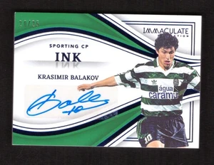 2023-24 Panini Immaculate Krasimir Balakov Ink Auto Blue 20/25 Sporting CP - Picture 1 of 2