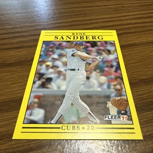 1991 Fleer Chicago Cubs Ryne Sandberg tolle Zentrierung. Knackige Ecken. - Bild 1 von 11