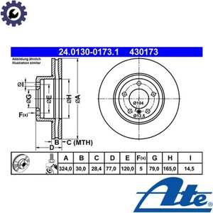 2x BRAKE DISC 24.0130-0173.1 FOR BMW 5/E60/E61 N52B30A/BF/B N53B30A 3.0LA 2.5L - Picture 1 of 7