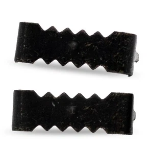 Kleine Bilderaufhänger ohne Nagel Sägezahn - schwarz plattiert 100er Pack - Bild 1 von 3