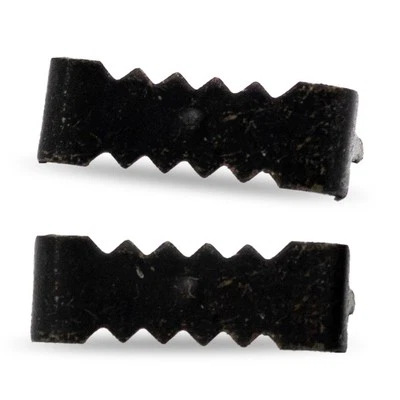 CUSTOMPICTUREFRAMES Small No Nail Sawtooth Picture Hangers - Black Plated 100-Pack