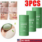 3PCS Green Tea Mask Stick Facial Cleansing Oil Acne Blackhead Control Deep Clean