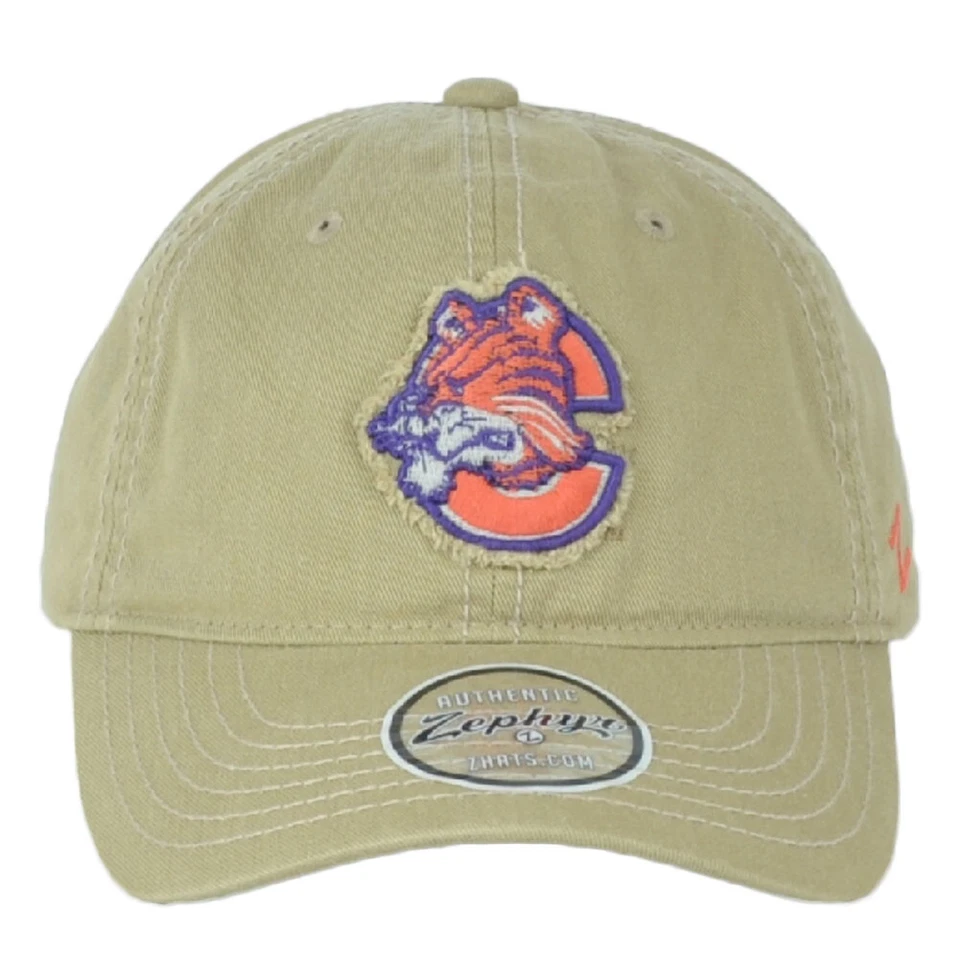 NCAA Zephyr Clemson Tigers Patriarch Adjustable Men Curved Bill Khaki Hat Cap - Image 1 of 1