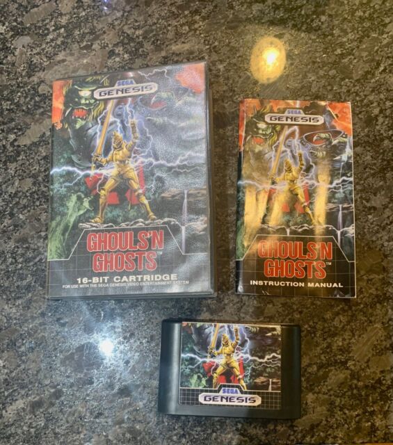 Ghouls n Ghosts Sega Genesis Genuine Complete CIB w/ Manual & Hang Tab  10086010022