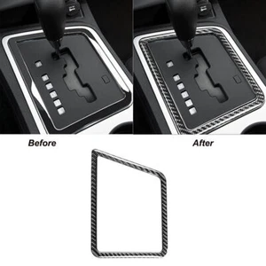 Carbon Fiber Gear Shifter Frame Cover Trim For Dodge Challenger 2008-2014 - Bild 1 von 12