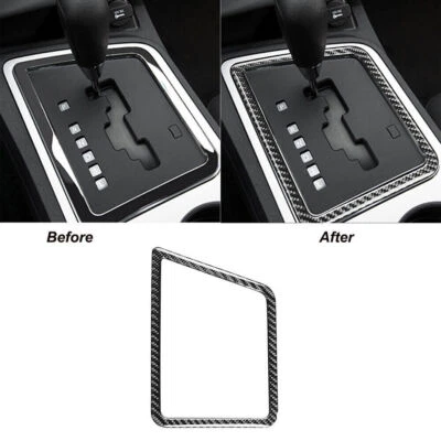 Cubierta de cuadro de palanca de cambios de fibra de carbono para Dodge Challenger 2008-2014 Foto 1 de 4