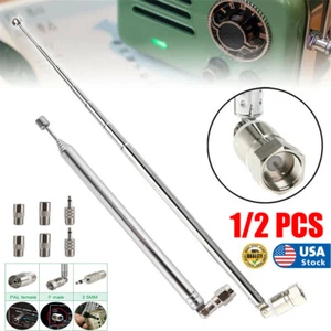 2pcs FM Radio Antenna Telescopic Antenna SMA Male Connector Replacement Antenna - Picture 1 of 14