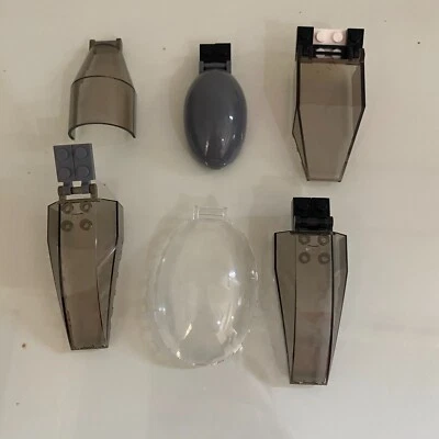 6x lot LEGO Translucent Clear Bubble Round Windscreen airplane spaceship glass - Image 1 of 2