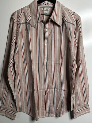 Fossil long sleeve multi colored dress shirt button down with collar large - Image 1 of 4