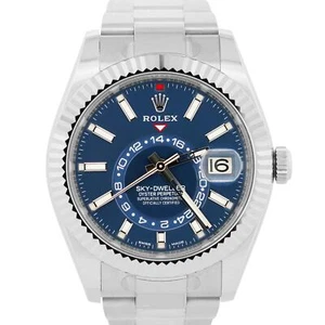 COMO NUEVO Rolex Sky-Dweller AZUL Acero Oro Blanco 18K 42mm CAJA OSTRA 326934 - Imagen 1 de 8