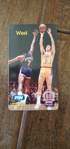 2007-08 FOX SPORTS JERRY WEST MAGNET CARD LOS ANGELES LAKERS WEST VIRGINIA SGA - Picture 1 of 1