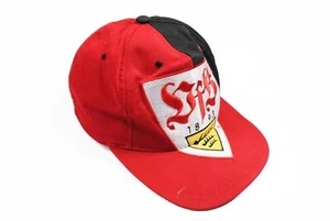 VINTAGE STUTTGART FOOTBALL CLUB NUTMEG CAP big logo red black 90's hat - Picture 1 of 7