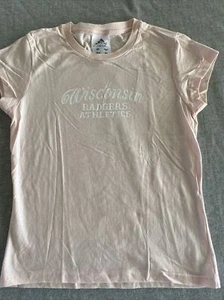 adidas Wisconsin Badgers Athletics Girls Large Pink T-Shirt new - Picture 1 of 4