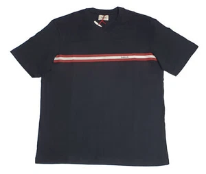 T-Shirt Bally 6233733 Herren schwarz 100 % Baumwolle gestreiftes Logo unverbindliche Preisempfehlung des Herstellers 300 $ - Bild 1 von 5