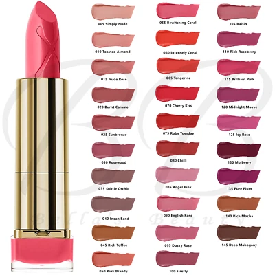 MAX FACTOR Colour Elixir Intense 24Hr Lipstick with Vitamin-E NEW *CHOOSE SHADE* - Image 1 of 4