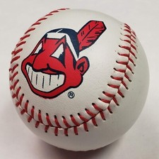 Vintage 1993 Cleveland Indians Chief Wahoo Hutch Screened Baseball Stitched