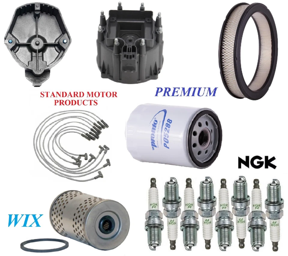 Tune Up Kit Filters Cap Wire Spark Plugs For CADILLAC DEVILLE V8 6.0L 1981 - Image 1 of 1