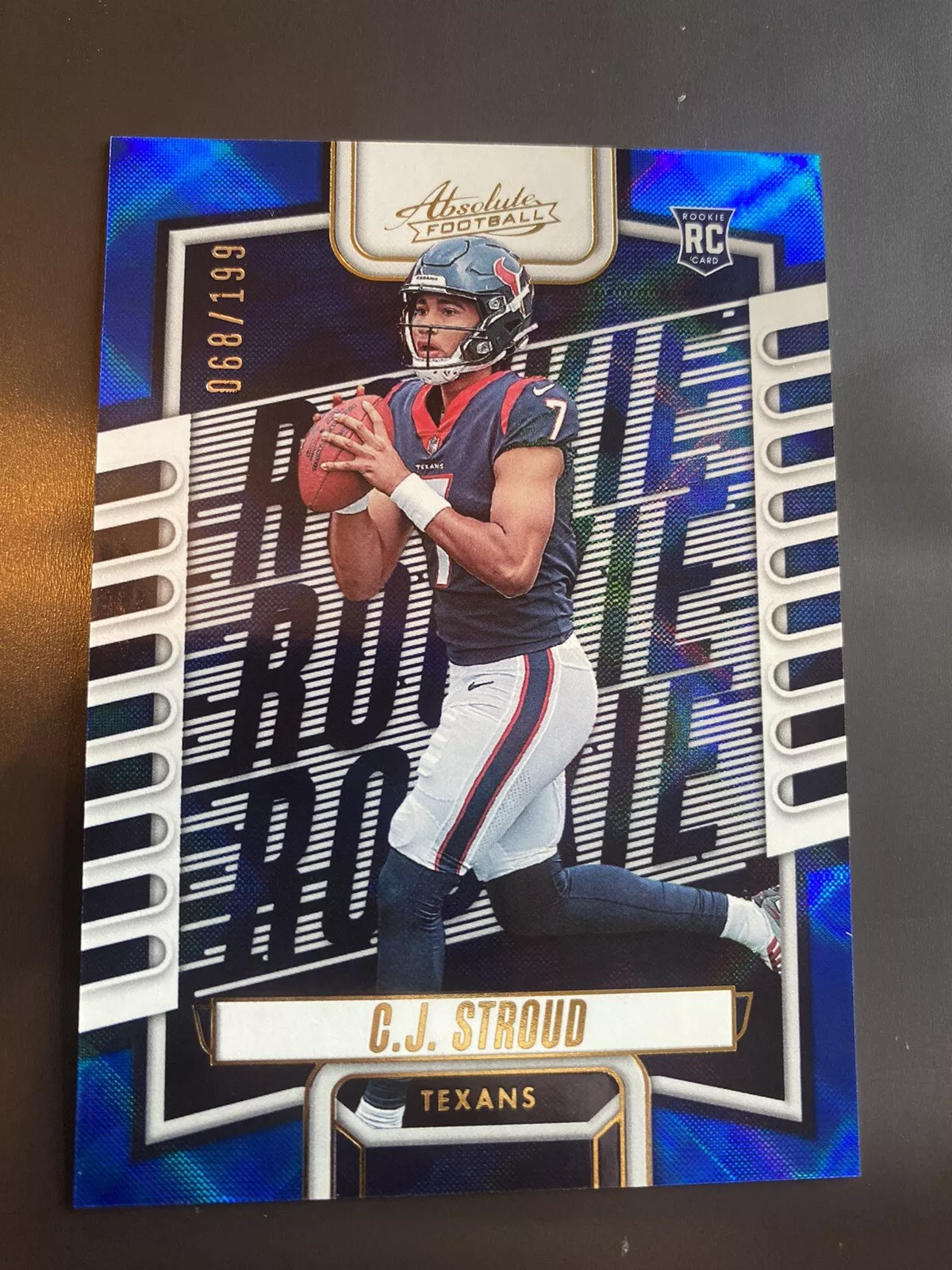 2023 C.J. Stroud Panini Absolute 068/199 RC Blue Diamond #102 (Listing #A3)