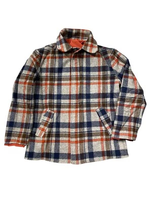 Abrigo Chaqueta Vintage Años 60 Pendleton Reversible Lana Naranja Garra Cremallera Gab Talla XL Foto 1 de 4